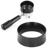58mm Coffee Dosing Rings Prevent Flying Aluminium Alloy Coffee Powder Rings for Coffee Machine Black - Extra Image