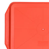 3PCS Colorful Food Tray Rectangle Thickened Binaural Plastic Tray Heat Resistance Stackable Cafeteria Trays for HotelOrange