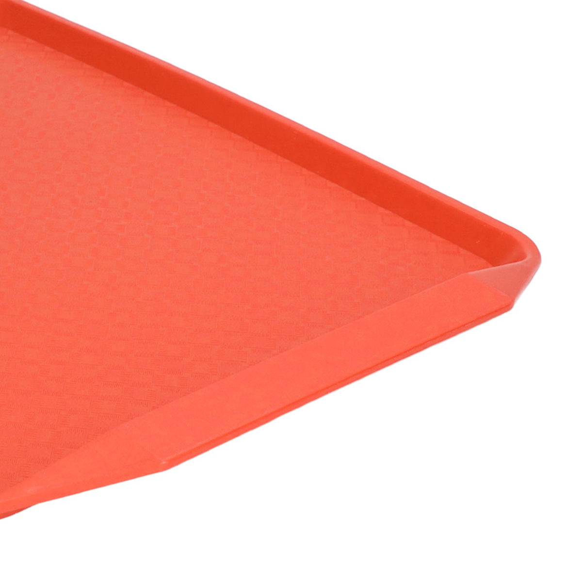 3PCS Colorful Food Tray Rectangle Thickened Binaural Plastic Tray Heat Resistance Stackable Cafeteria Trays for HotelOrange