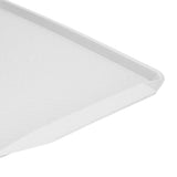 3PCS Colorful Food Tray Rectangle Thickened Binaural Plastic Tray Heat Resistance Stackable Cafeteria Trays for HotelWhite