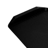 3PCS Colorful Food Tray Rectangle Thickened Binaural Plastic Tray Heat Resistance Stackable Cafeteria Trays for HotelBlack