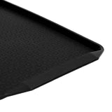 3PCS Colorful Food Tray Rectangle Thickened Binaural Plastic Tray Heat Resistance Stackable Cafeteria Trays for HotelBlack - Extra Image
