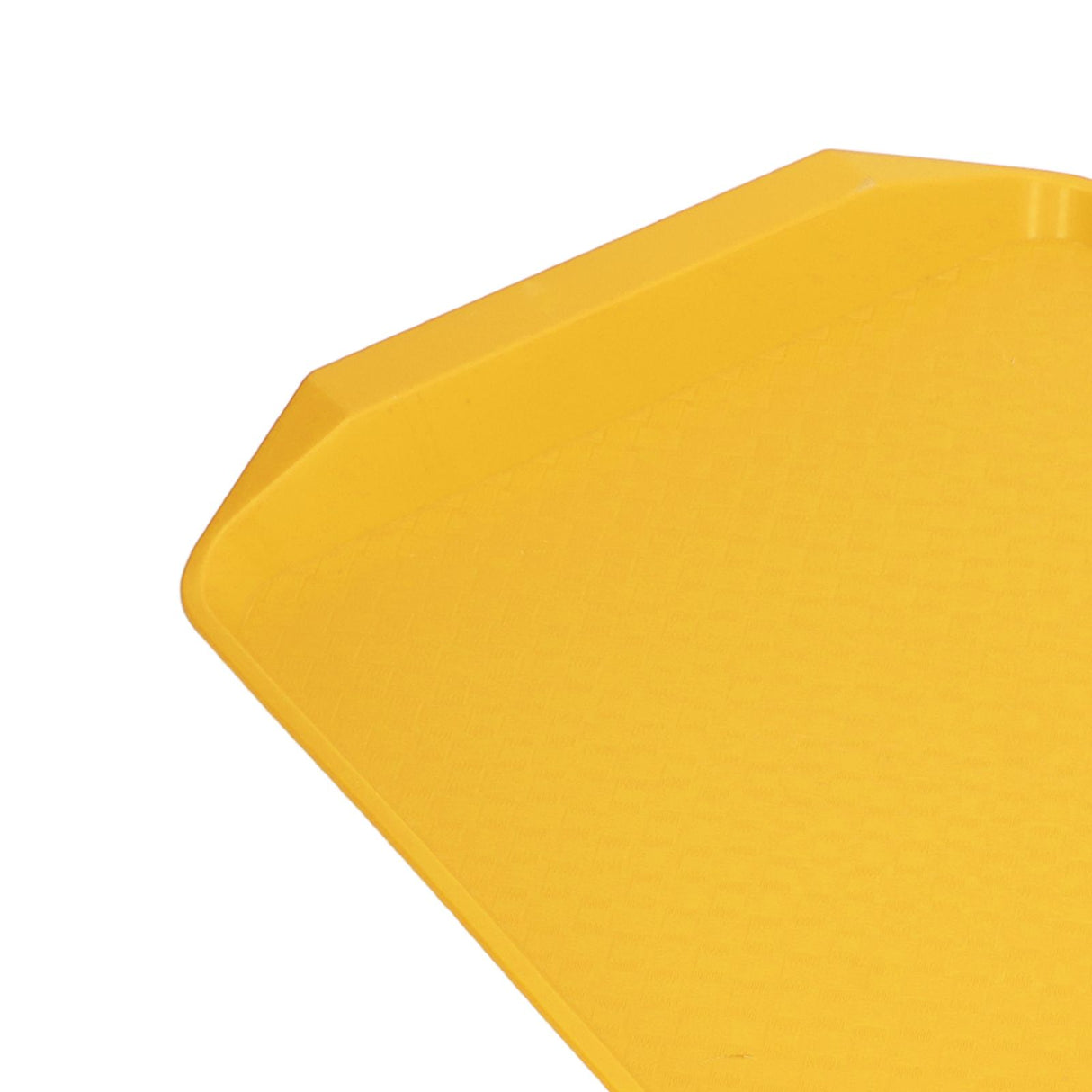 3PCS Colorful Food Tray Rectangle Thickened Binaural Plastic Tray Heat Resistance Stackable Cafeteria Trays for HotelYellow