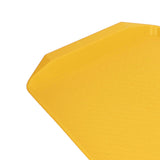 3PCS Colorful Food Tray Rectangle Thickened Binaural Plastic Tray Heat Resistance Stackable Cafeteria Trays for HotelYellow