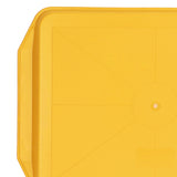3PCS Colorful Food Tray Rectangle Thickened Binaural Plastic Tray Heat Resistance Stackable Cafeteria Trays for HotelYellow