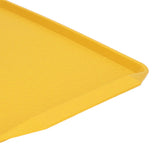 3PCS Colorful Food Tray Rectangle Thickened Binaural Plastic Tray Heat Resistance Stackable Cafeteria Trays for HotelYellow - Extra Image