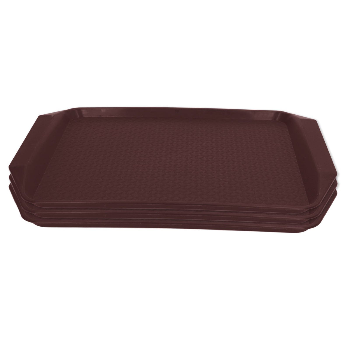 3PCS Colorful Food Tray Rectangle Thickened Binaural Plastic Tray Heat Resistance Stackable Cafeteria Trays for HotelCoffee
