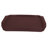 3PCS Colorful Food Tray Rectangle Thickened Binaural Plastic Tray Heat Resistance Stackable Cafeteria Trays for HotelCoffee