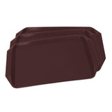 3PCS Colorful Food Tray Rectangle Thickened Binaural Plastic Tray Heat Resistance Stackable Cafeteria Trays for HotelCoffee