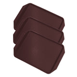 3PCS Colorful Food Tray Rectangle Thickened Binaural Plastic Tray Heat Resistance Stackable Cafeteria Trays for HotelCoffee - Extra Image