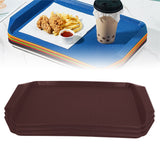 3PCS Colorful Food Tray Rectangle Thickened Binaural Plastic Tray Heat Resistance Stackable Cafeteria Trays for HotelCoffee