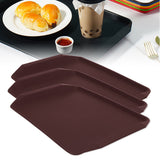 3PCS Colorful Food Tray Rectangle Thickened Binaural Plastic Tray Heat Resistance Stackable Cafeteria Trays for HotelCoffee