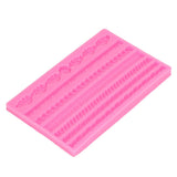 3D Pearl Knit Rope Silicone Mold Food Grade Reusable Cake Decorating Mould for Cakes Jellies Breads Desserts Pink