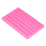 3D Pearl Knit Rope Silicone Mold Food Grade Reusable Cake Decorating Mould for Cakes Jellies Breads Desserts Pink