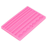 3D Pearl Knit Rope Silicone Mold Food Grade Reusable Cake Decorating Mould for Cakes Jellies Breads Desserts Pink