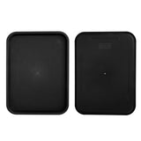 2pcs Food Tray Multifunctional Thickened Slip Resistance Chinese Fast Food Serving Tray for Dining Hall RestaurantsBlack - Extra Image