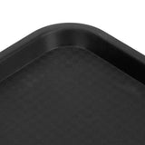 2pcs Food Tray Multifunctional Thickened Slip Resistance Chinese Fast Food Serving Tray for Dining Hall RestaurantsBlack