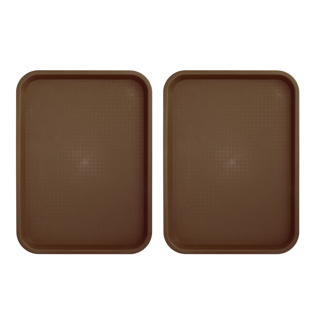2pcs Food Tray Multifunctional Thickened Slip Resistance Chinese Fast Food Serving Tray for Dining Hall RestaurantsCoffee