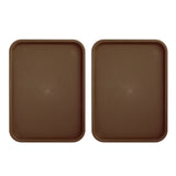 2pcs Food Tray Multifunctional Thickened Slip Resistance Chinese Fast Food Serving Tray for Dining Hall RestaurantsCoffee