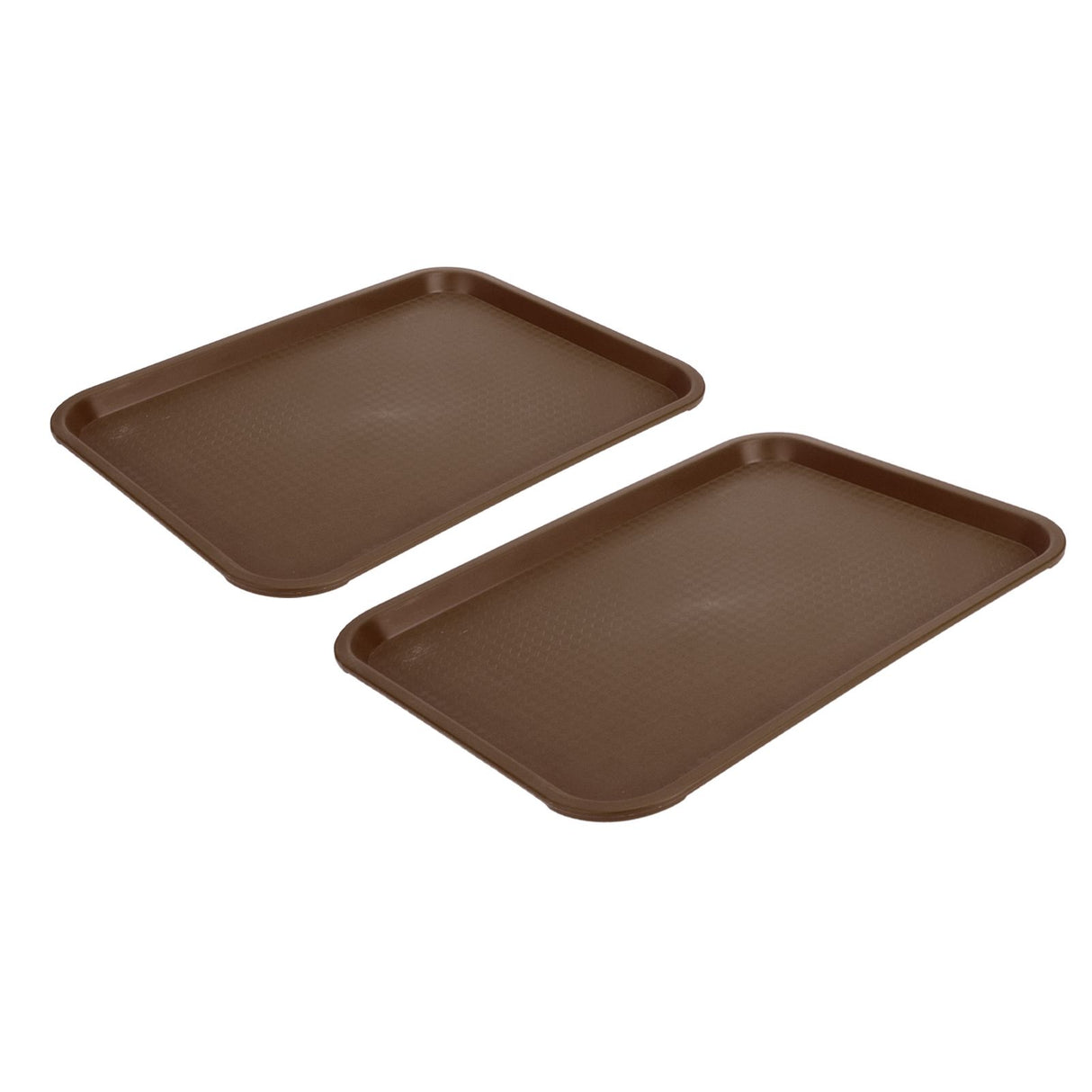 2pcs Food Tray Multifunctional Thickened Slip Resistance Chinese Fast Food Serving Tray for Dining Hall RestaurantsCoffee