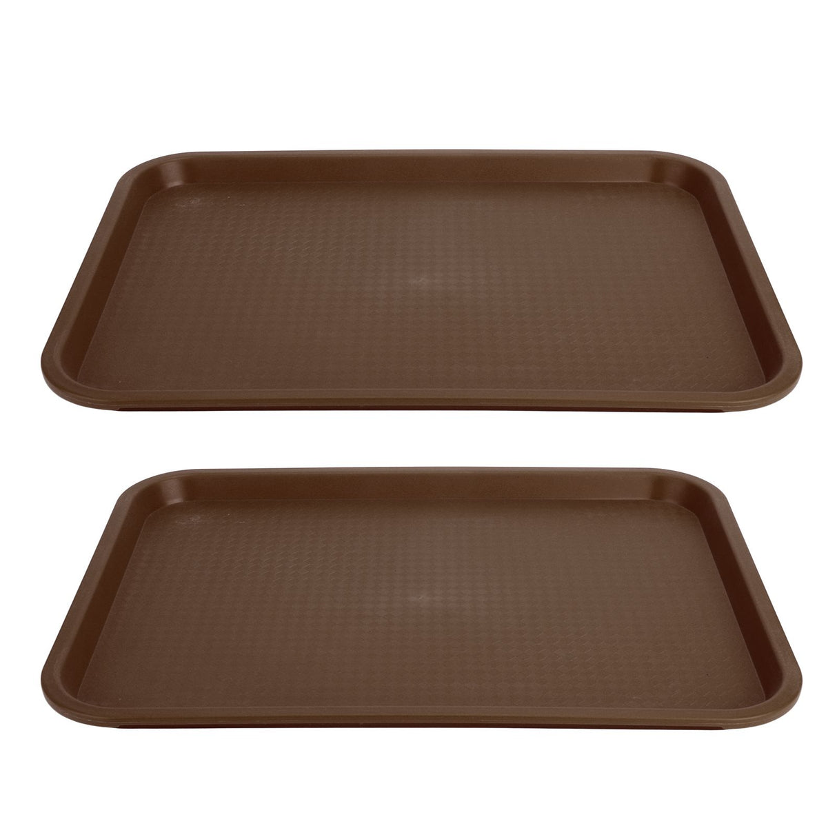 2pcs Food Tray Multifunctional Thickened Slip Resistance Chinese Fast Food Serving Tray for Dining Hall RestaurantsCoffee