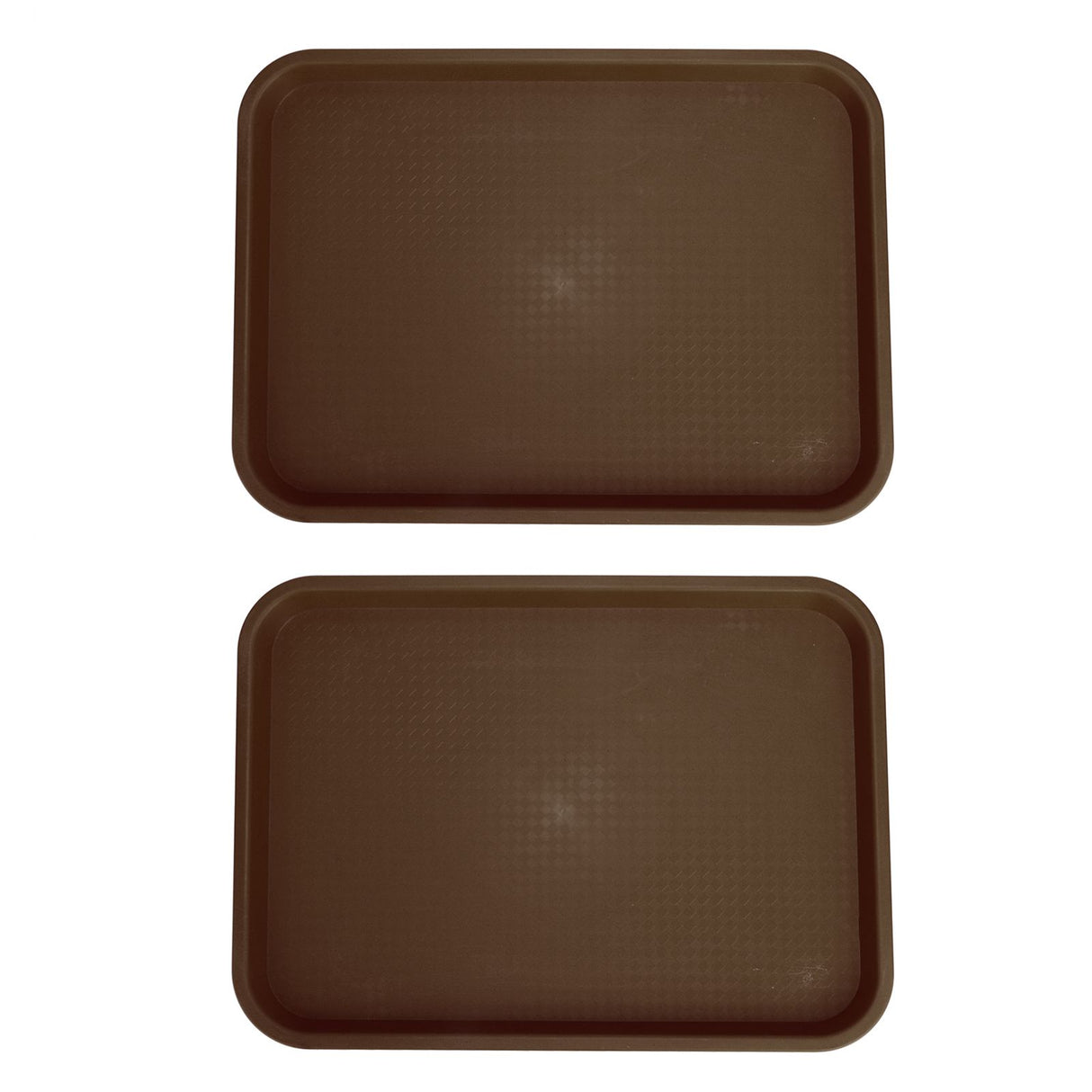 2pcs Food Tray Multifunctional Thickened Slip Resistance Chinese Fast Food Serving Tray for Dining Hall RestaurantsCoffee