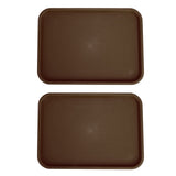 2pcs Food Tray Multifunctional Thickened Slip Resistance Chinese Fast Food Serving Tray for Dining Hall RestaurantsCoffee