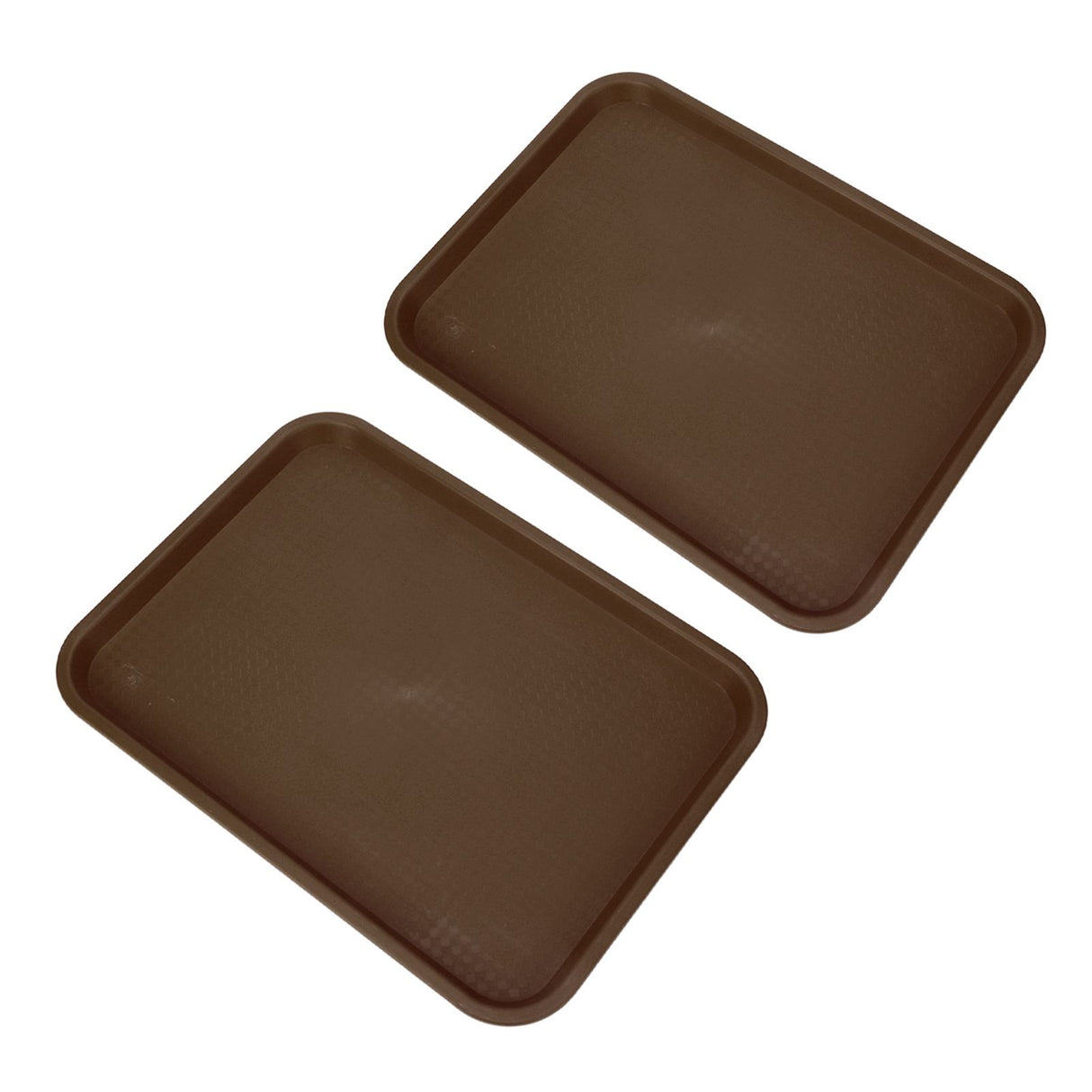 2pcs Food Tray Multifunctional Thickened Slip Resistance Chinese Fast Food Serving Tray for Dining Hall RestaurantsCoffee