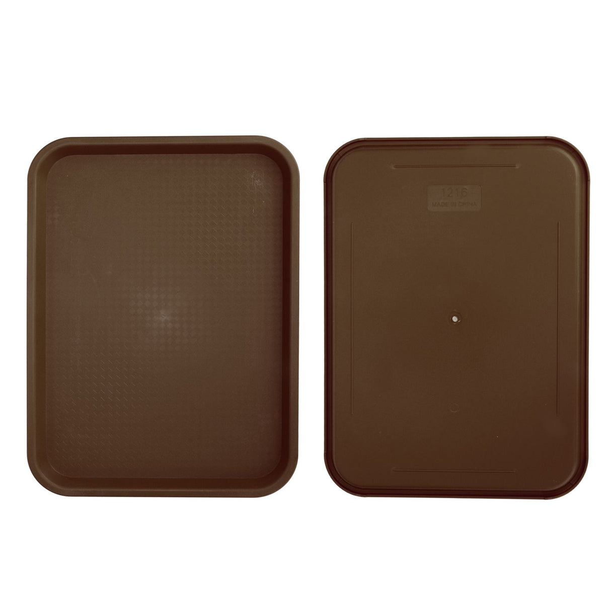 2pcs Food Tray Multifunctional Thickened Slip Resistance Chinese Fast Food Serving Tray for Dining Hall RestaurantsCoffee