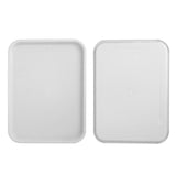 2pcs Food Tray Multifunctional Thickened Slip Resistance Chinese Fast Food Serving Tray for Dining Hall RestaurantsWhite
