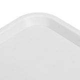 2pcs Food Tray Multifunctional Thickened Slip Resistance Chinese Fast Food Serving Tray for Dining Hall RestaurantsWhite