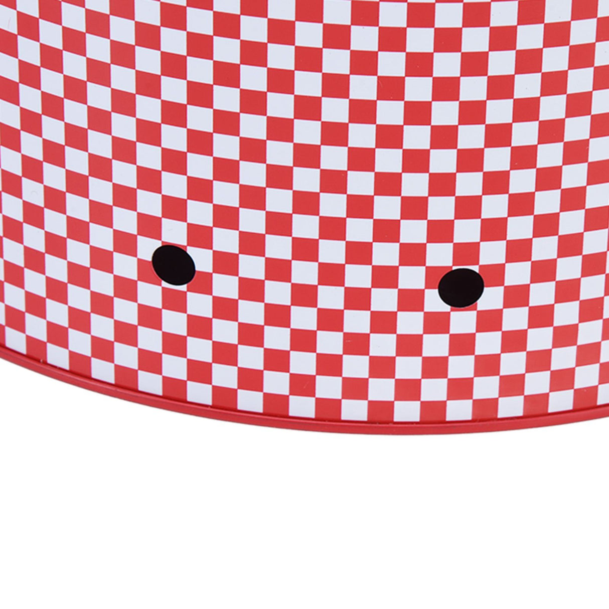 3 Pcs Canister Set Large Capacity Red White Round Storage Bucket Farmhouse Kitchen Candy Snack Metal Storage Containers