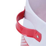 3 Pcs Canister Set Large Capacity Red White Round Storage Bucket Farmhouse Kitchen Candy Snack Metal Storage Containers