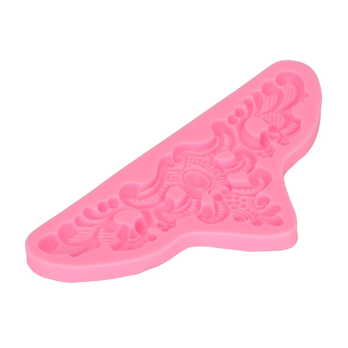 Embossed Pattern Silicone Molds Easy Demoulding Heat Resistant Flexible Odorless Scroll Border Lace Molds for DIY Cakes