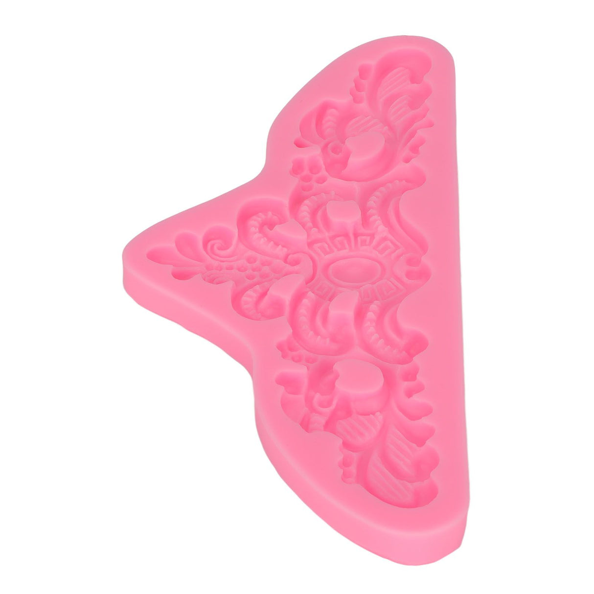Embossed Pattern Silicone Molds Easy Demoulding Heat Resistant Flexible Odorless Scroll Border Lace Molds for DIY Cakes