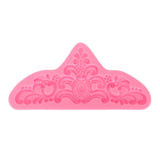 Embossed Pattern Silicone Molds Easy Demoulding Heat Resistant Flexible Odorless Scroll Border Lace Molds for DIY Cakes - Close-Up Angle