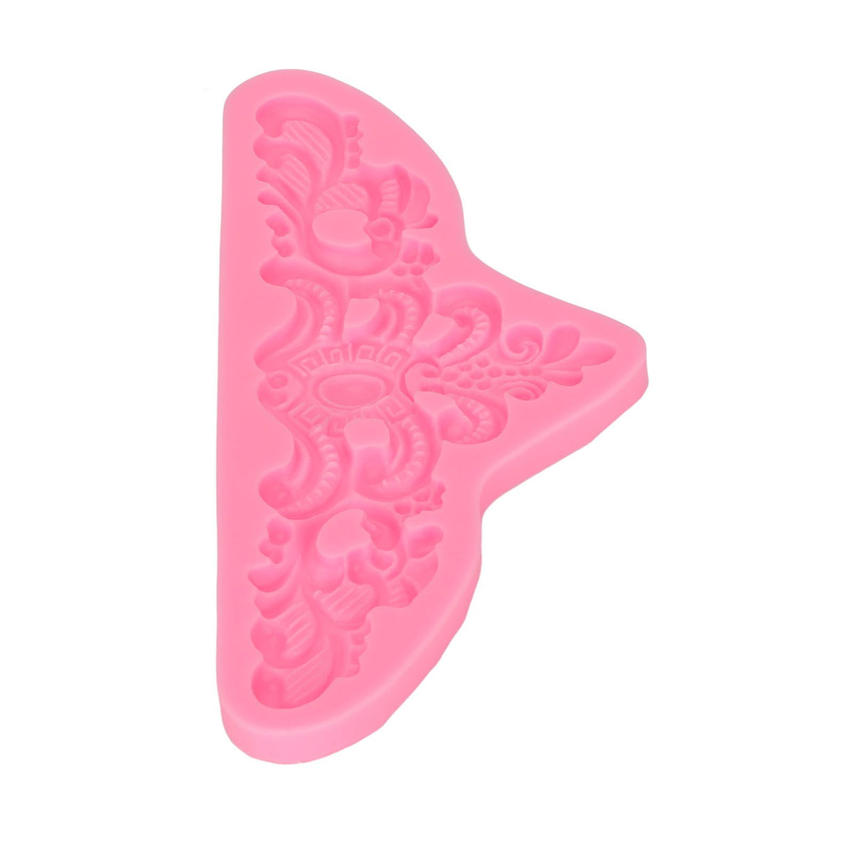 Embossed Pattern Silicone Molds Easy Demoulding Heat Resistant Flexible Odorless Scroll Border Lace Molds for DIY Cakes