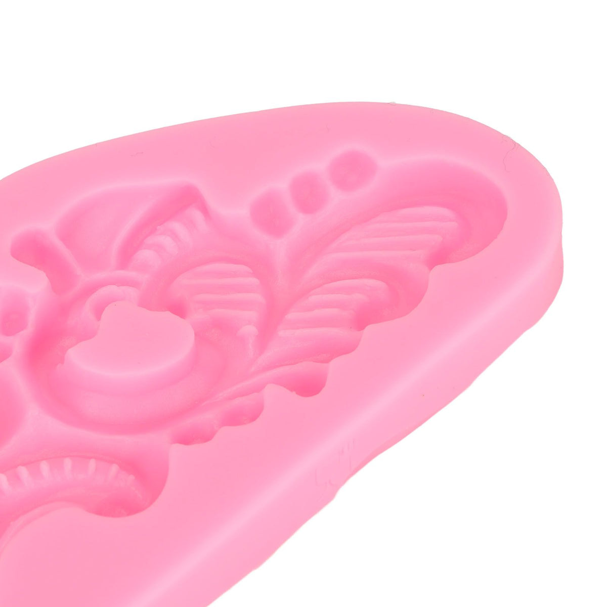 Embossed Pattern Silicone Molds Easy Demoulding Heat Resistant Flexible Odorless Scroll Border Lace Molds for DIY Cakes