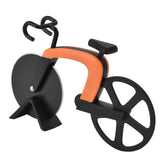 Bicycle Pizza Cutter Wheel Stainless Steel Bike Shape Pizza Knife Kitchen Pizza Cutting ToolOrange - Side View