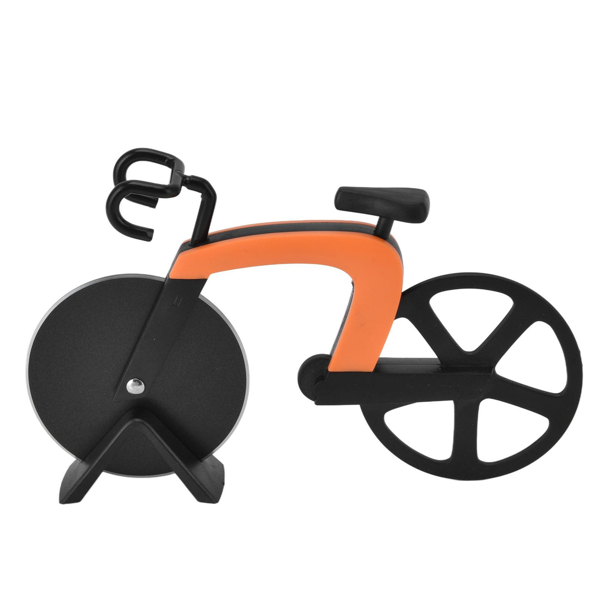 Bicycle Pizza Cutter Wheel Stainless Steel Bike Shape Pizza Knife Kitchen Pizza Cutting ToolOrange