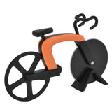 Bicycle Pizza Cutter Wheel Stainless Steel Bike Shape Pizza Knife Kitchen Pizza Cutting ToolOrange