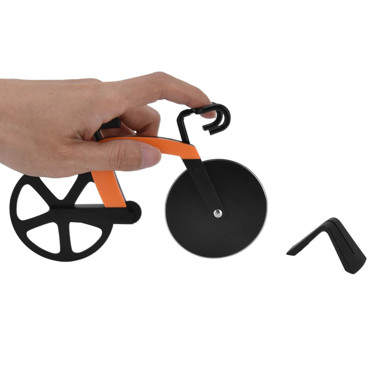 Bicycle Pizza Cutter Wheel Stainless Steel Bike Shape Pizza Knife Kitchen Pizza Cutting ToolOrange