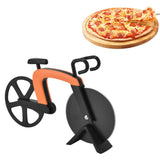 Bicycle Pizza Cutter Wheel Stainless Steel Bike Shape Pizza Knife Kitchen Pizza Cutting ToolOrange - Extra Image