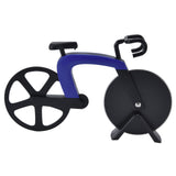 Bicycle Pizza Cutter Wheel Stainless Steel Bike Shape Pizza Knife Kitchen Pizza Cutting ToolBlue