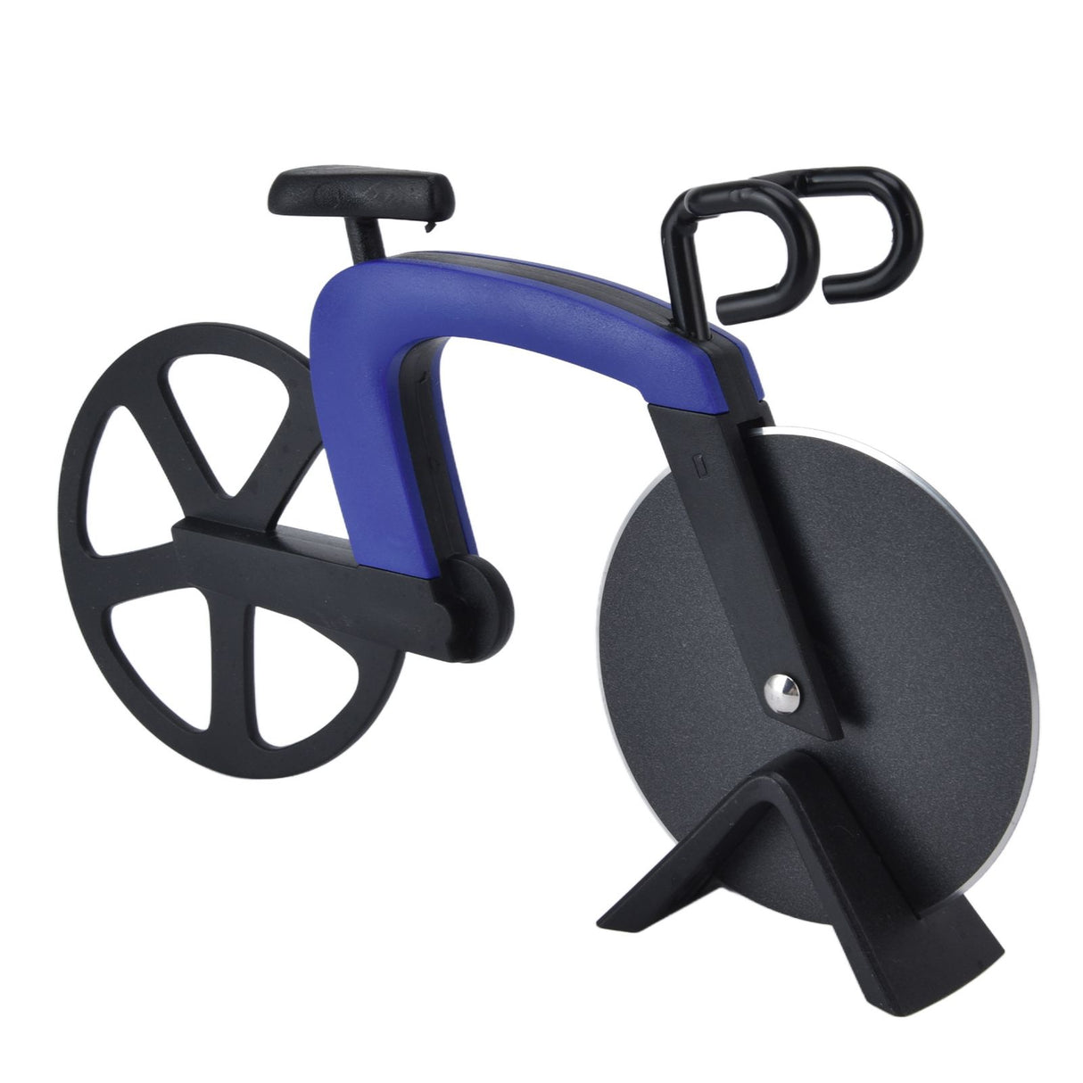 Bicycle Pizza Cutter Wheel Stainless Steel Bike Shape Pizza Knife Kitchen Pizza Cutting ToolBlue