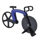 Bicycle Pizza Cutter Wheel Stainless Steel Bike Shape Pizza Knife Kitchen Pizza Cutting ToolBlue