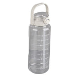 Large Water Bottle 2 Drinking Methods PC PP Material Clear Scale Portable Matte Large Water Jug with Straw for FitnessWhite 2000ml