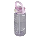 Large Water Bottle 2 Drinking Methods PC PP Material Clear Scale Portable Matte Large Water Jug with Straw for FitnessPurple 1500ml - Front View