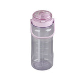 Large Water Bottle 2 Drinking Methods PC PP Material Clear Scale Portable Matte Large Water Jug with Straw for FitnessPurple 1500ml