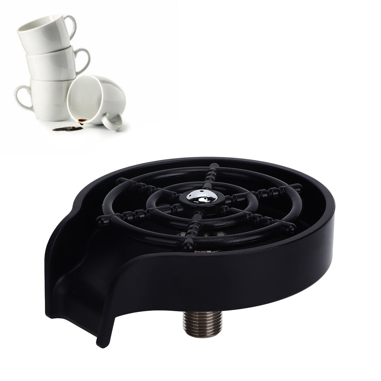 Cup Washer G1/2 Interface Quick Cleaning Detachable Kitchen Hotel Bar Wash Basin Press Glass Rinser for Bar Club Cup Washer